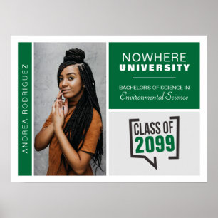Green Boxes & Photo Graduation Poster