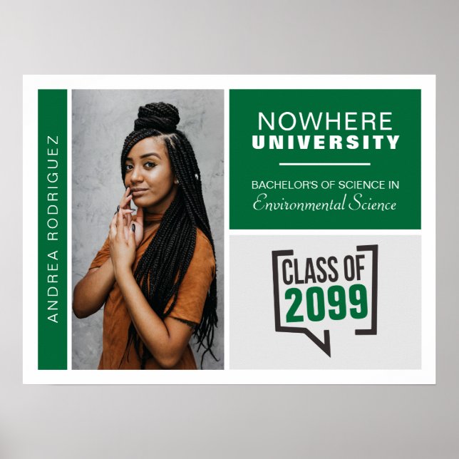 Green Boxes & Photo Graduation Poster (Front)