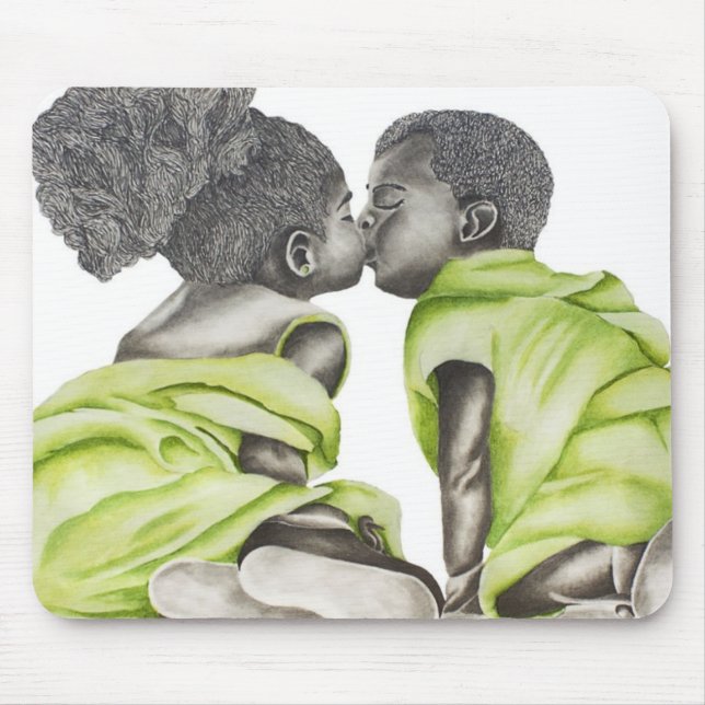 Green Boy  Girl 1 Mouse Pad (Front)