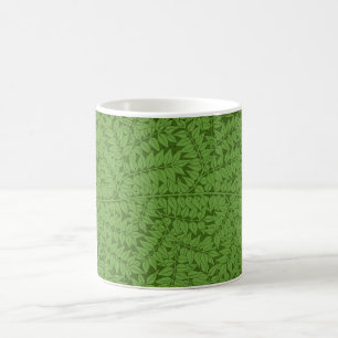 Green Branch Pattern (Jungle Art) (William Morris) Coffee Mug