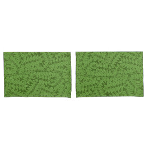 Green Branch Pattern (Jungle Art) (William Morris) Pillowcase