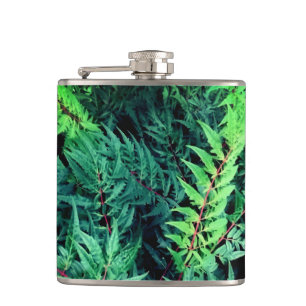 Green branches  hip flask