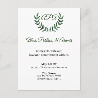 Green Branches Invitation