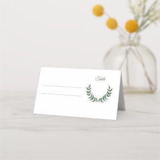 Green Branches Place Cards