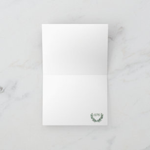Green Branches Thank You Card