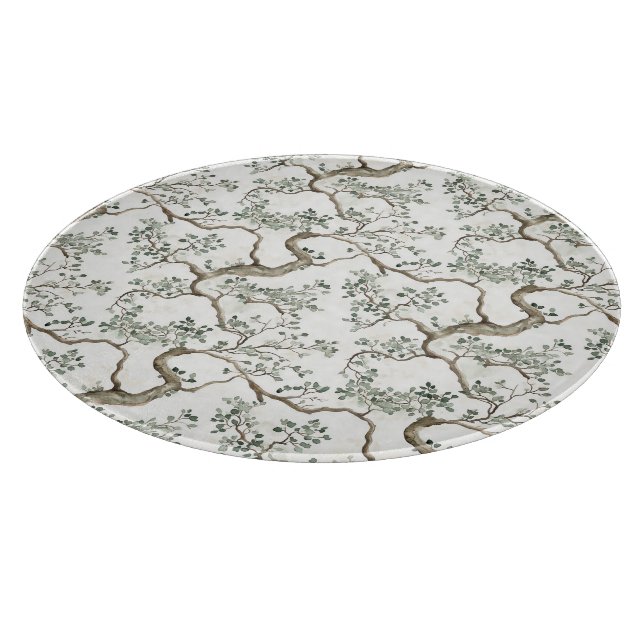 Green Branches Trees Cutting Board (Corner)