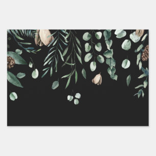 Green branches Wrapping Paper Sheets