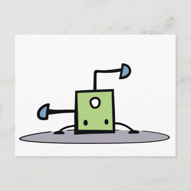 Green Breakdancing Thing Postcard (Front)