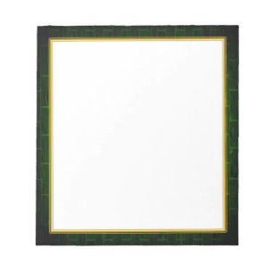 Green Brick on White Small Note Pad