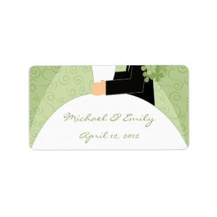 Green Bridal Shower and Wedding Favour Labels