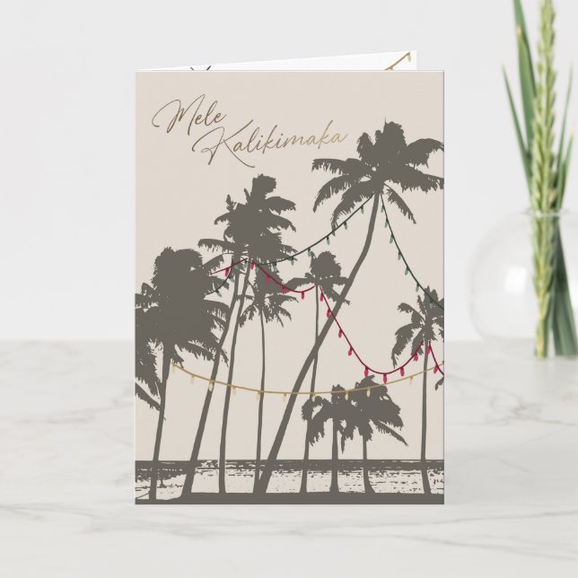 Green & Bright, Mele Kalikimaka Holiday Card (Front)