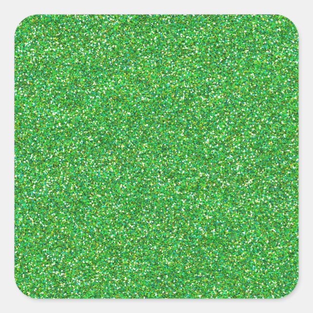 Green bright square sticker (Front)