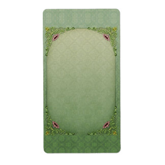 Green Brocade Pink Petunias