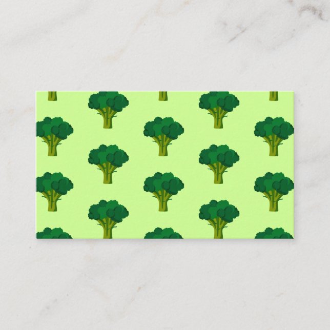 Green Broccoli Vegetable Healthy Eating Veggie Enclosure Card (Front)