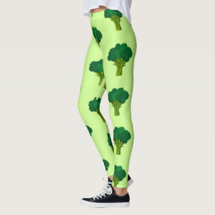 Green Broccoli Vegetable Healthy Eating Veggie Leggings