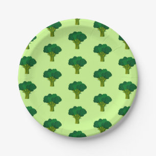 Green Broccoli Vegetable Healthy Eating Veggie Paper Plate