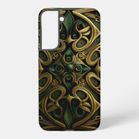 Green Bronze Ornamental Plaid Decoration Pattern