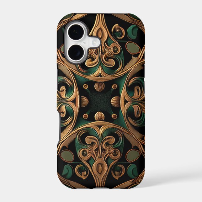 Green Bronze Ornamental Plaid Pattern Decoration (Back)