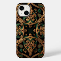Green Bronze Ornamental Plaid Pattern Decoration