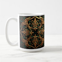 Green Bronze Ornamental Plaid Pattern Decoration