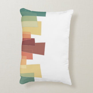 Green brown abstract pillow