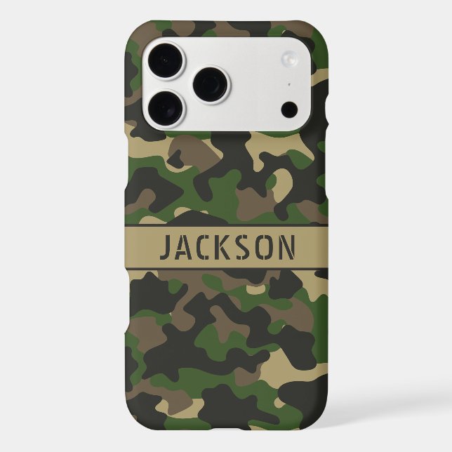 Green Brown Camouflage Personalized (Back)