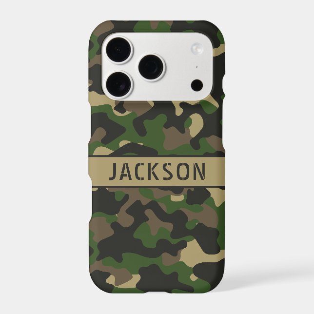 Green Brown Camouflage Personalized (Verso)