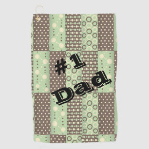 Green Brown Golf Towel #1 Dad