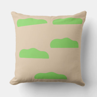 Green Brown Outdoor Pillow