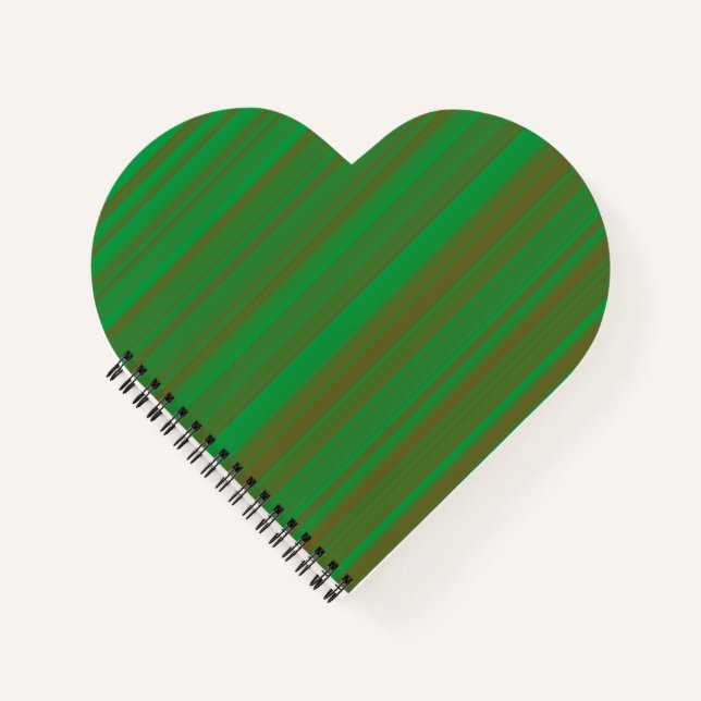 Green Brown Stripes Notebook (Front)
