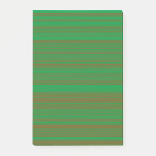 Green Brown Stripes Post-it Notes