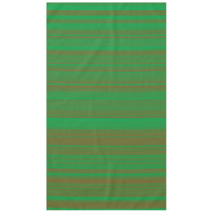 Green Brown Stripes Tablecloth