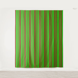 Green Brown Stylish Stripes Pattern Design Tapestry