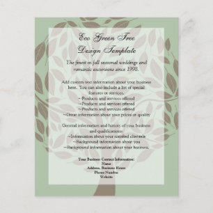 Green/Brown Stylized Eco Tree Recycled Paper Flyer