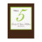 Green Brown Wedding Table Number Card