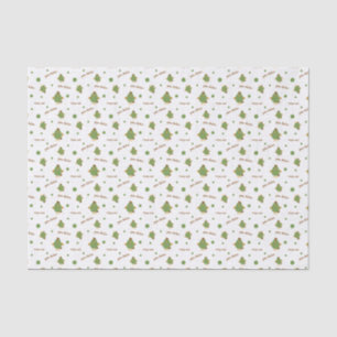 Green & Brown Yarn Chicken Patterned Tissue Paper