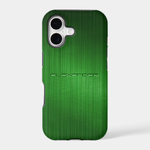 Green Brushed Aluminum Metal Look-Monogram