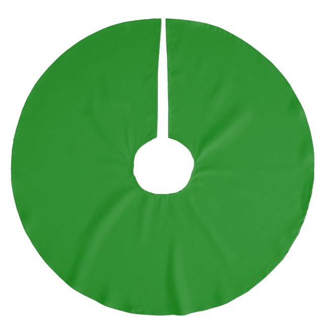 Green Brushed Polyester Tree Skirt (Front)