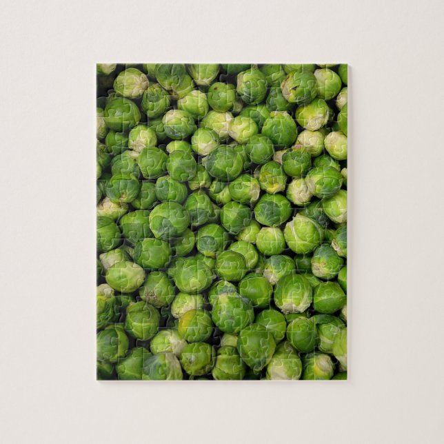 Green Brussels sprout vegetable pattern Jigsaw Puzzle (Vertical)