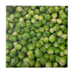 Green Brussels sprout vegetable pattern Tile<br><div class="desc">Perfect gift for home, office or decoration. See also the other great products!</div>