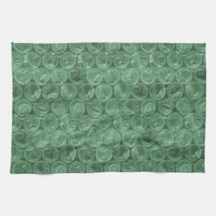 Green bubble wrap pattern kitchen towel