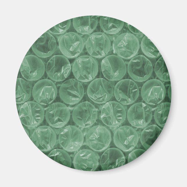 Green bubble wrap pattern magnet (Front)