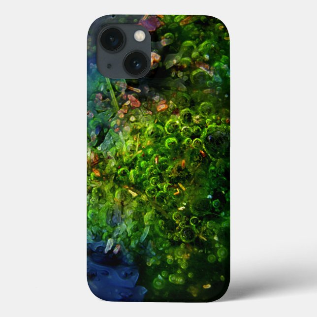 Green Bubbles Abstract Case-Mate iPhone Case (Back)
