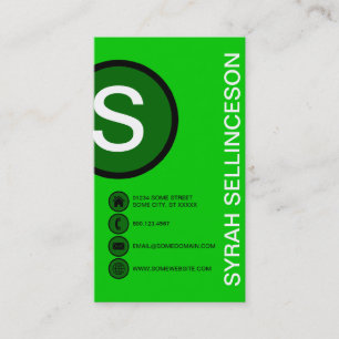 green bubbles business card
