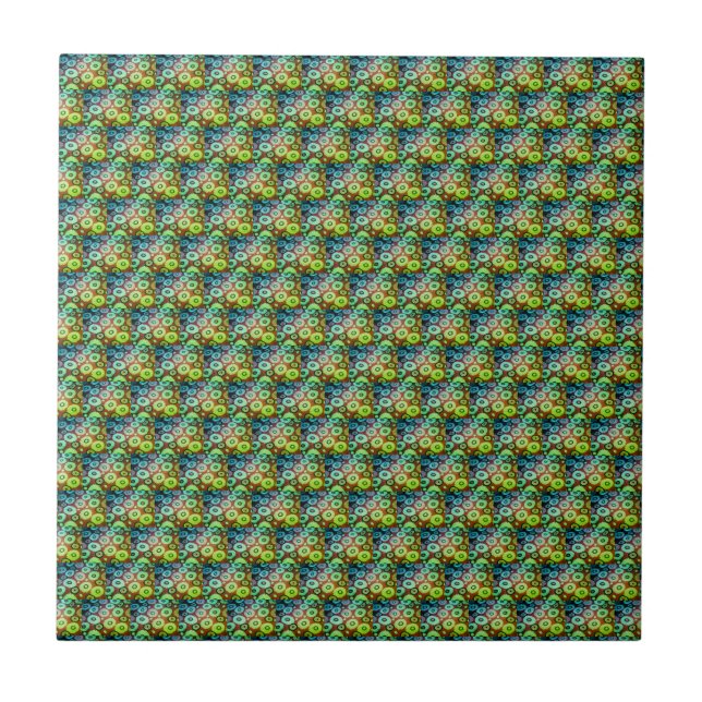 Green bubbles tile (Front)