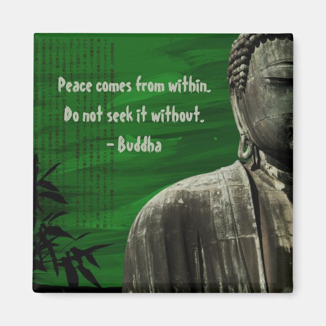 Green Buddha Magnet Customizable (Front)