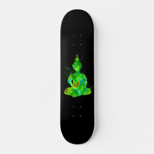 Green Buddha Silhouette Skateboard