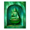 Green Buddha  Zen Buddhist Meditation Art Poster