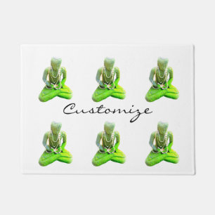 Green Buddhas Thunder_Cove Doormat