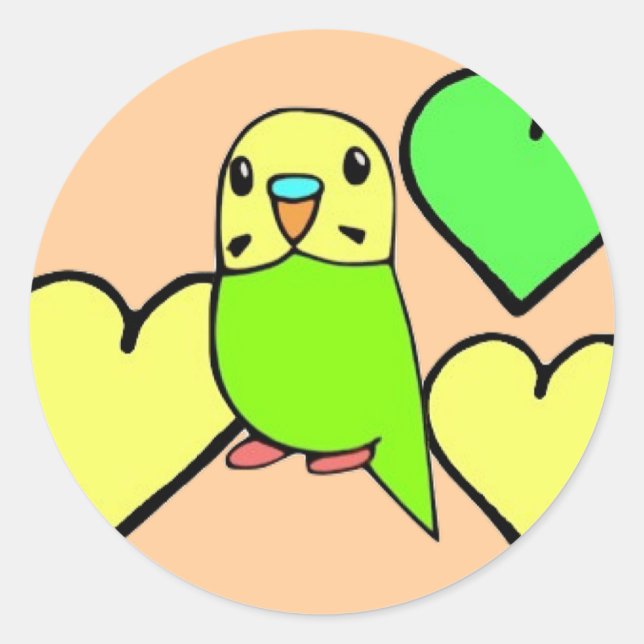 Green Budgie Stickers (Front)